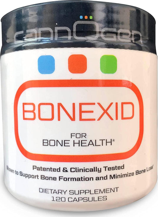 CANNOGEN BONEXID for Bone Health - Organic Vitamin D3, Magnesium and Potassium Supplements for Women and Men - Maintain Bone Health and Decrease Calcium Loss with Bone Strength Supplement - 120 Capsules