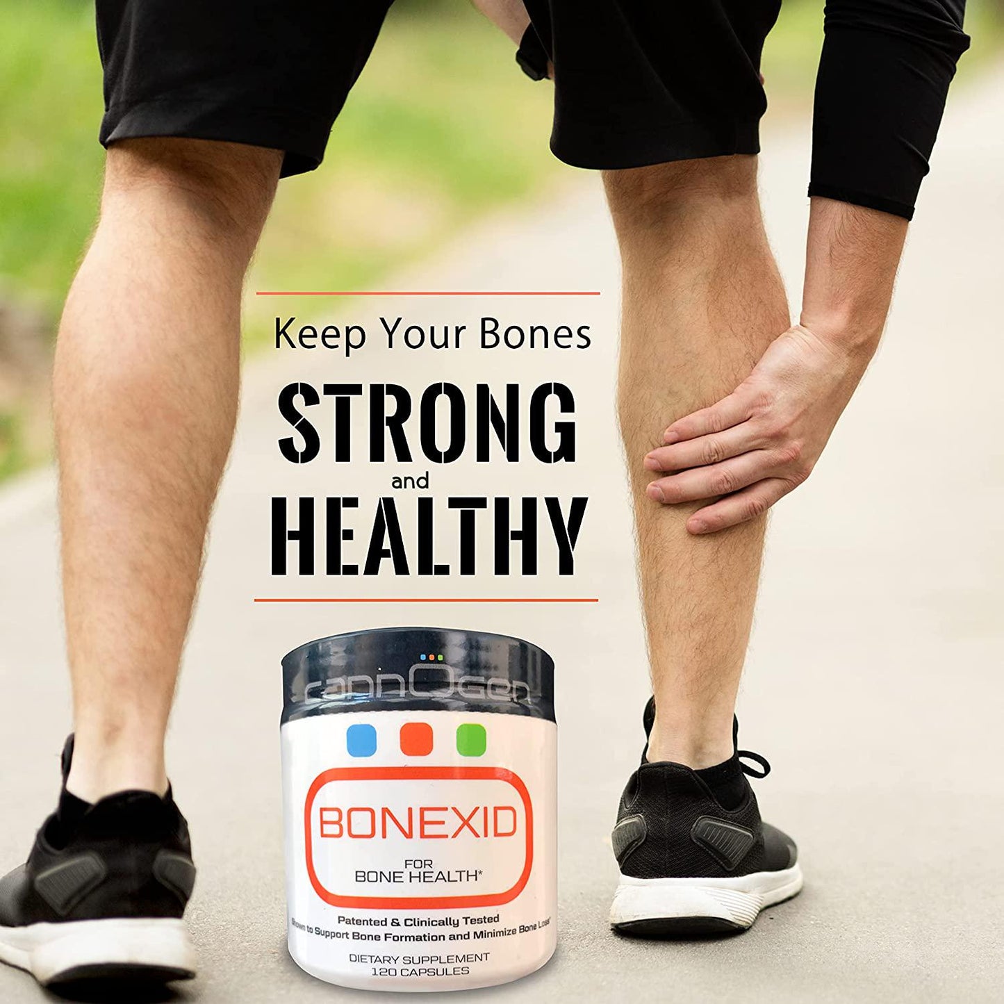 CANNOGEN BONEXID for Bone Health - Organic Vitamin D3, Magnesium and Potassium Supplements for Women and Men - Maintain Bone Health and Decrease Calcium Loss with Bone Strength Supplement - 120 Capsules