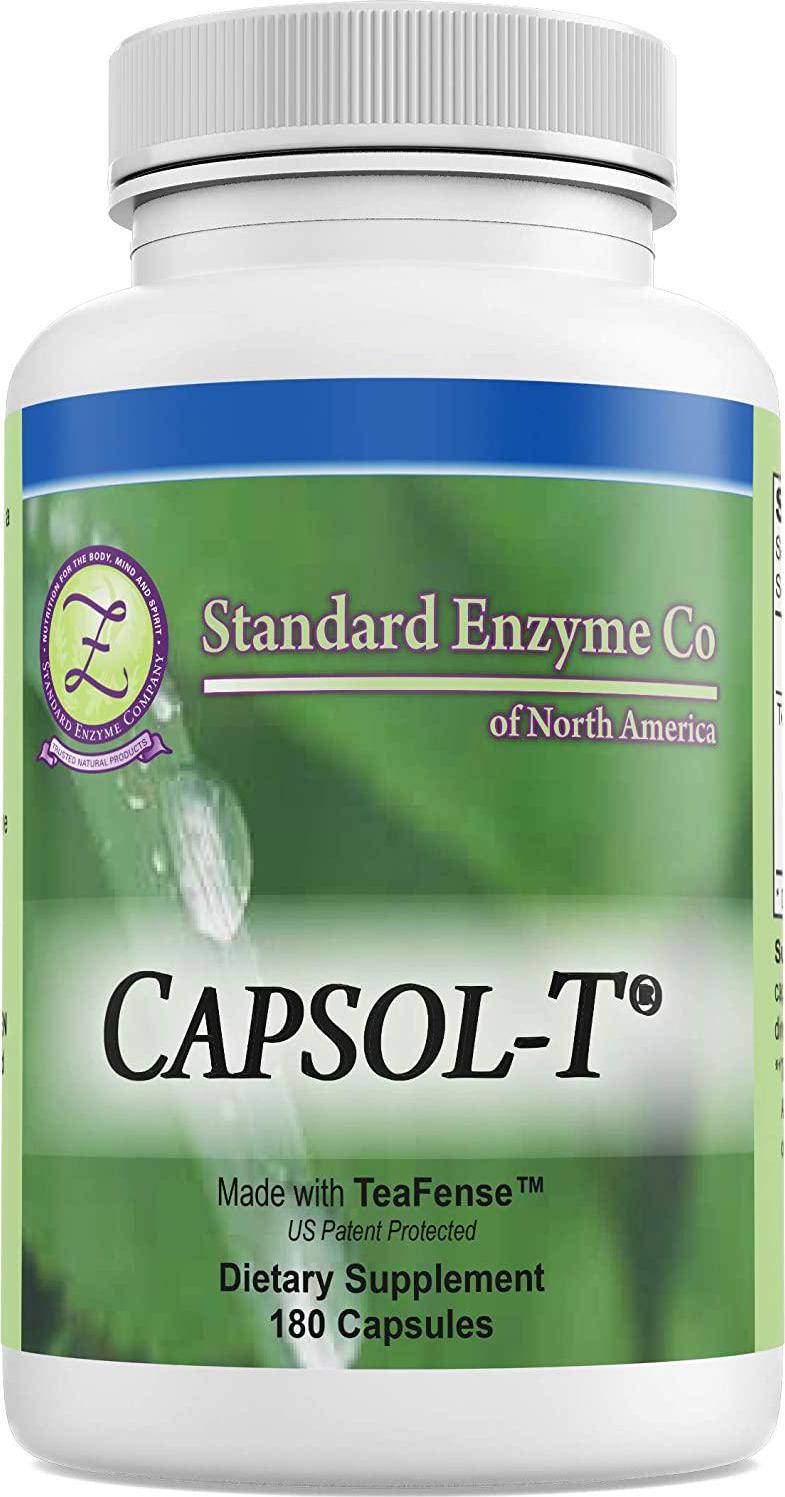 CAPSOL-T - Food Based Supplement - Made with Decaffeinated Green Tea and Red Chili Pepper Extracts (180 Capsules)
