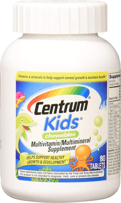 CENTRUM KIDS CHEWABLE TABS 80