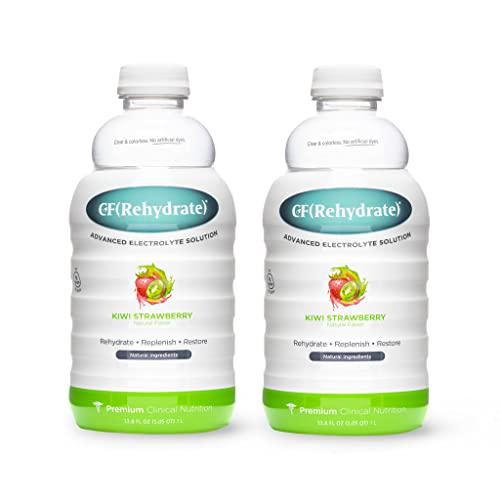 CF Nutrition CF(Rehydrate) Electrolyte Drink Solution, Rehydration Relief for Kids and Adults, Sport Recovery Drink, Vegan, Gluten-Free, Kiwi Strawberry, 33.8 Fl Oz (Pack of 2)