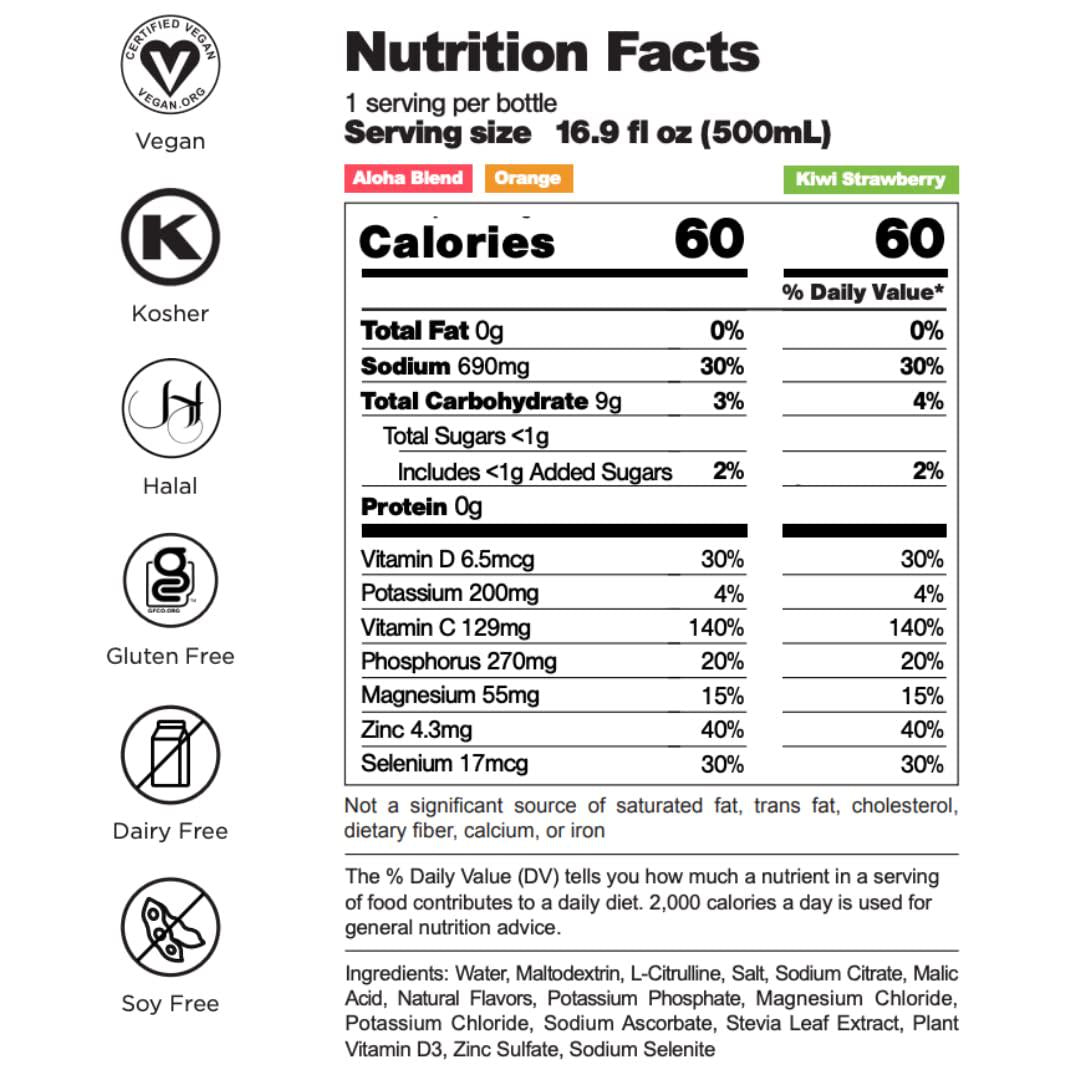 CF Nutrition CF(Rehydrate) Immunity+ Electrolyte Solution, Clinical Hydration and Immune System Support, Includes Zinc, Magnesium, Vitamin C, and Vitamin D, Orange, 16.9 Fl Oz (Pack of 2)
