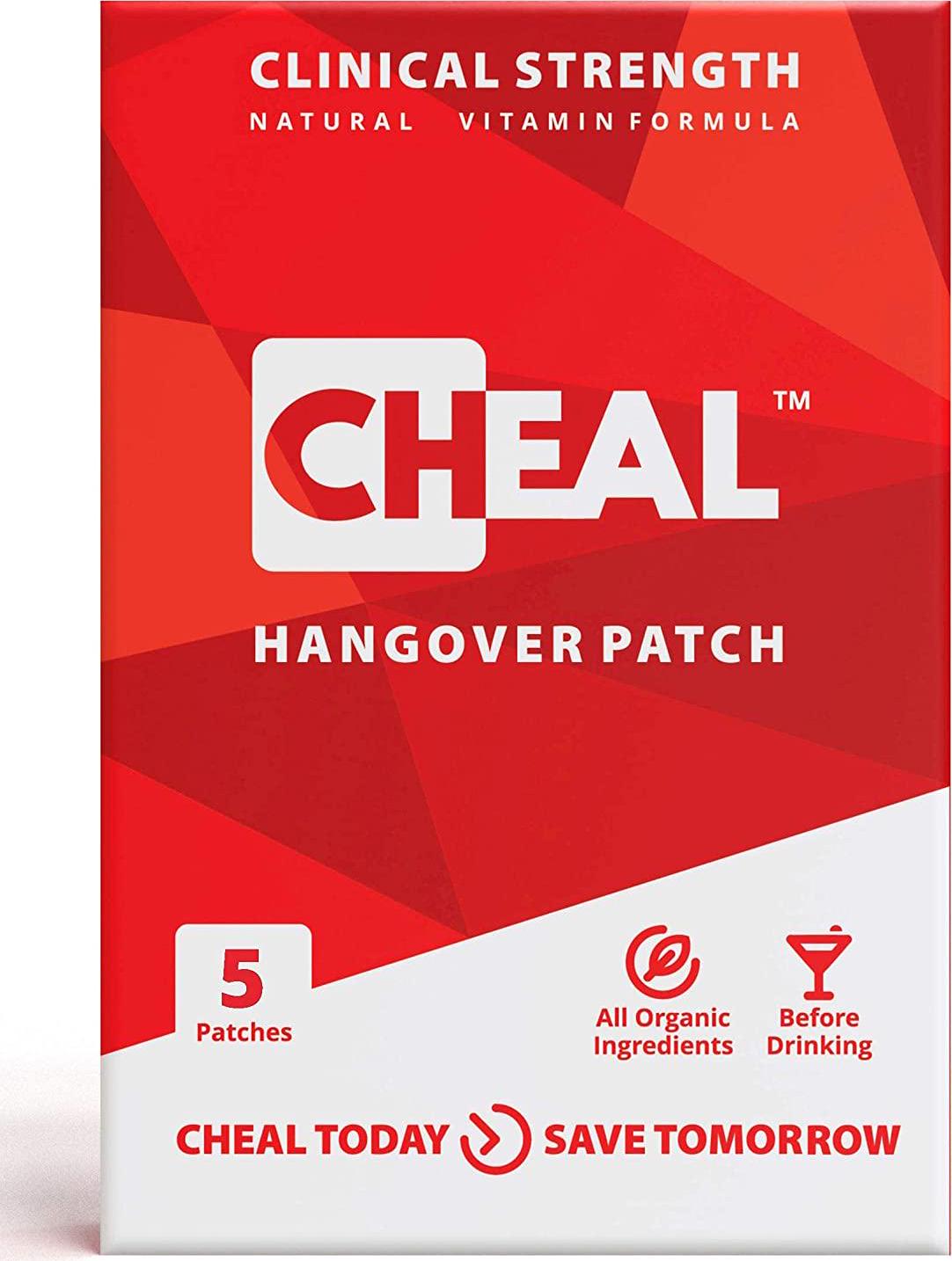 CHEAL Hangover Patch with DHM - 5 Patches | Natural Formula | Strong Help Against Hangover
