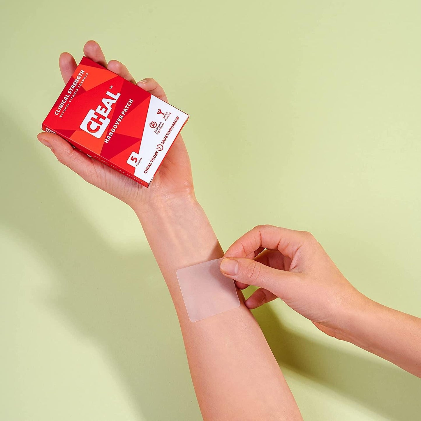 CHEAL Hangover Patch with DHM - 5 Patches | Natural Formula | Strong Help Against Hangover