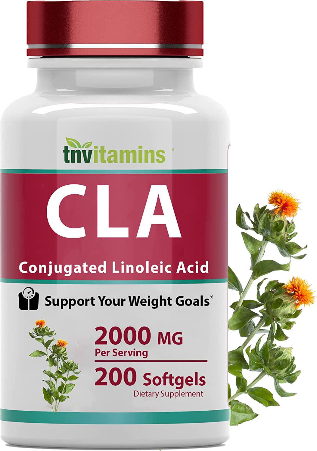CLA Softgels Supplement (2,000 MG - 200 Count) | Conjugated Linoleic Acid from Safflower Oil | CLA Pills for Women and Men | Support Your Diet and Weight Goals* | Omega-6 Fatty Acids | by TNVitamins