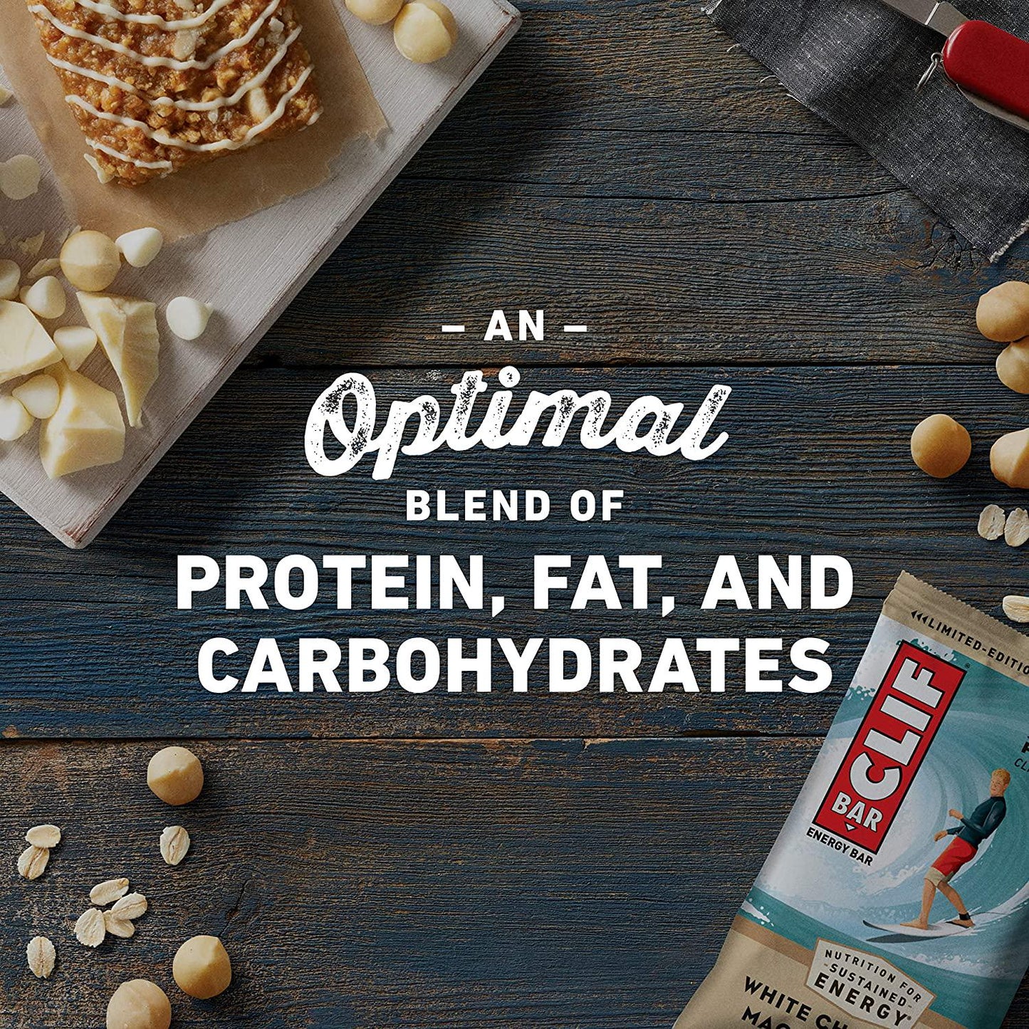 CLIF BARS - Energy Bars - White Chocolate Macadamia Nut Flavor - Made with Organic Oats - Plant Based Food - Vegetarian - Kosher (2.4 Ounce Protein Bars, 12 Count) Packaging May Vary