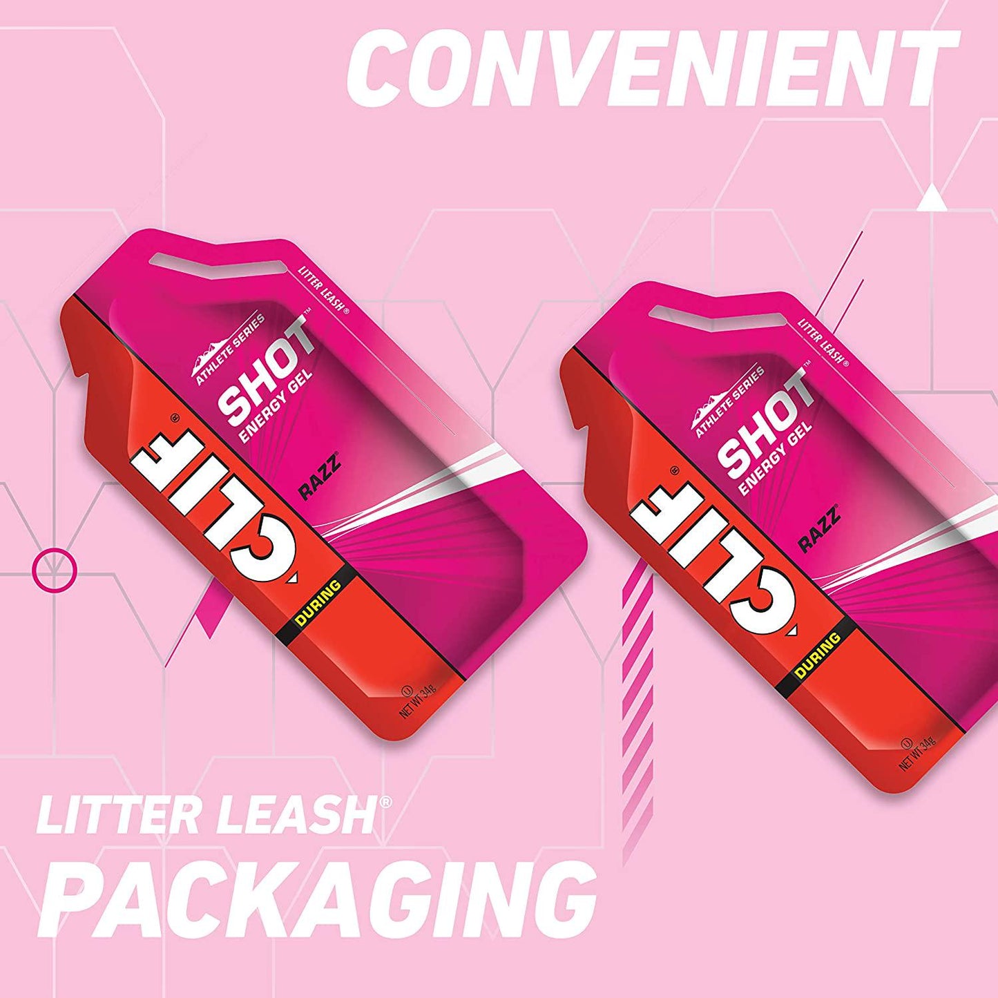 CLIF SHOT - Energy Gels - Razz - Non-GMO - Non-Caffeinated - Fast Carbs for Energy - High Performance and Endurance - Fast Fuel for Cycling and Running (1.2 Ounce Packet, 24 Count)