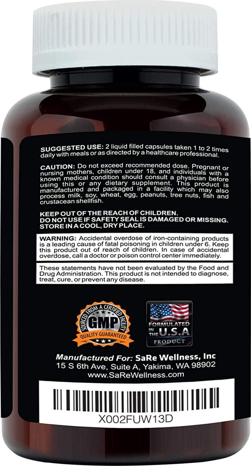 CLINICAL DAILY COMPLETE Whole Food Multivitamin Supplement For Women and Men. 120 Liquid Capsules = Complete Liquid Vitamin Absorption! 42 Superfood Fruits Vegetables - 360 Health, Young Adult to Senior