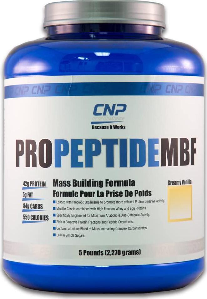 CNP Pro Peptide - MBF (Mass Building Formula) Professional Grade Protein Powder, Weight Gainer (5lb, Vanilla)