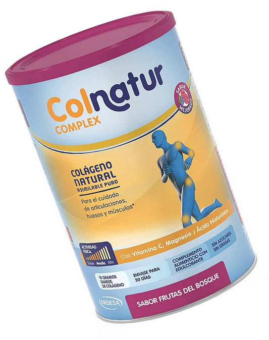 COLNATUR Complex Natural Collagen Berries Flavor 345g Spanish Health Care Take Care of Joints, Bones, Muscles and Skin - Maintain Flexibility - with Magnesium, Vitamin C and Hyaluronic Acid