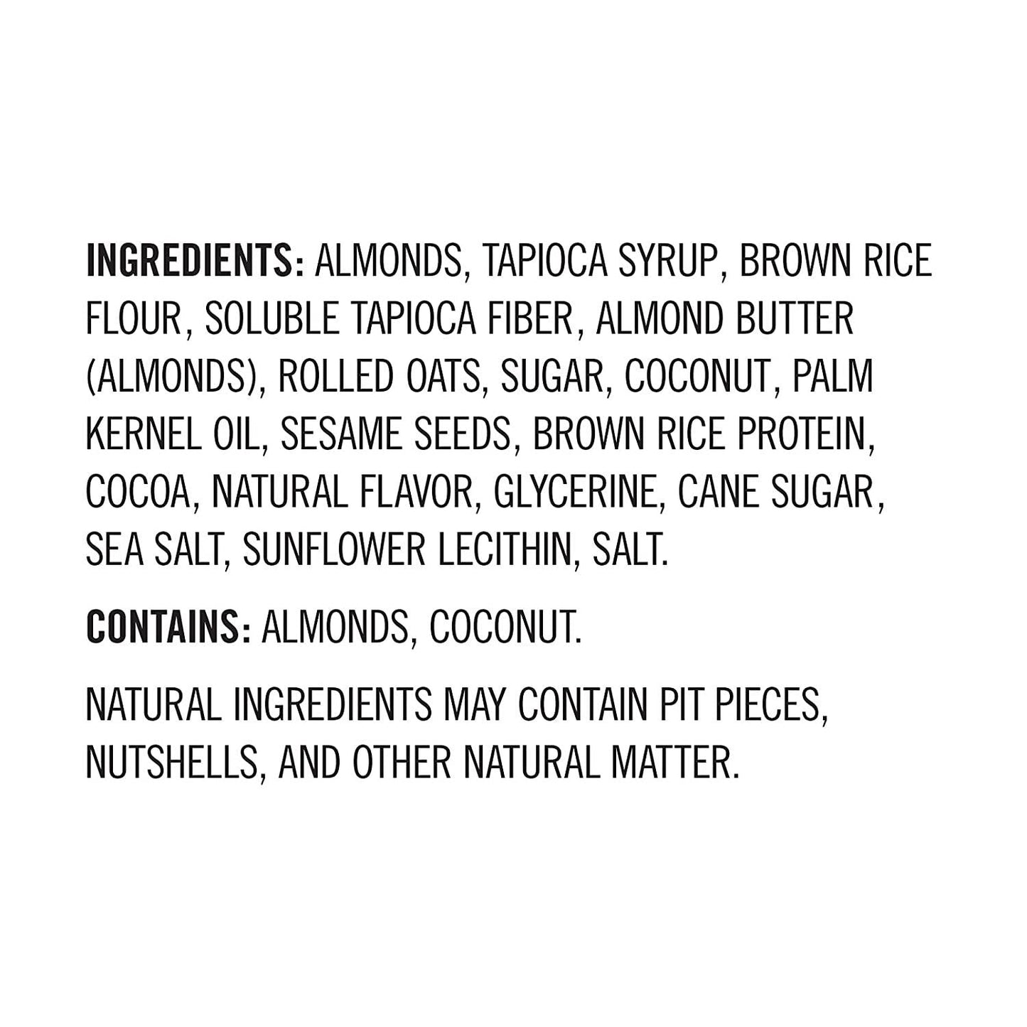 CRAVE BAR - Nutrition Energy Bar, Chocolate Almond Coconut, 6g Protein, 6g Fiber, Non-GMO, Gluten-Free (Pack of 12)