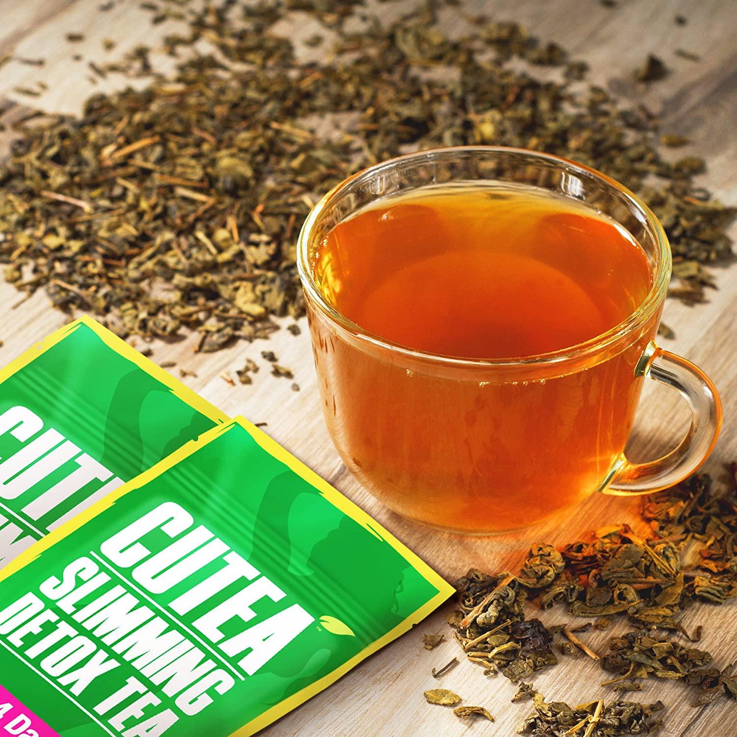 CUTEA Detox Tea for Weight Loss and Belly Fat - Herbal Tea for Bloating Relief, Metabolism Booster, Appetite Suppressant and Flat Stomach - 14 Day Teatox