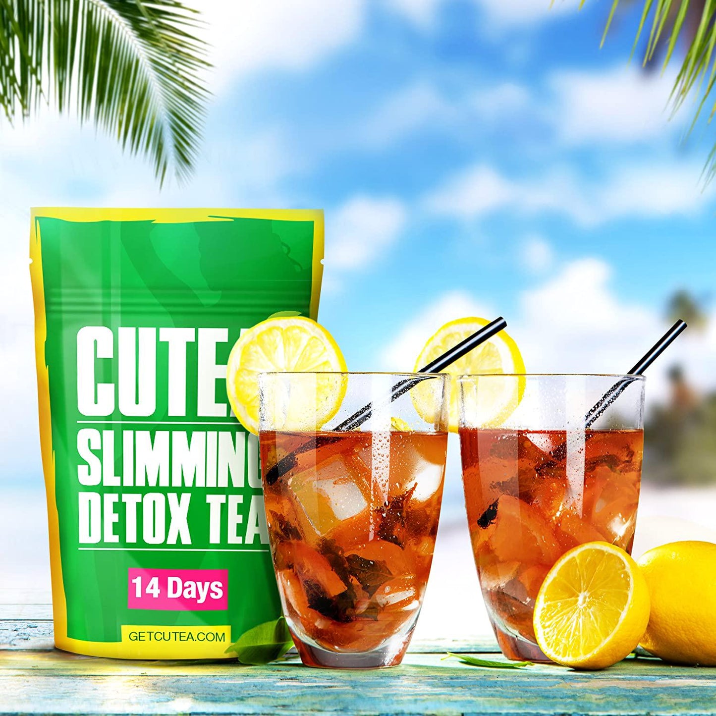 CUTEA Detox Weight Loss Tea - 14 Day Cleanse - Natural Herbal Tea Supplement - Burn Fat and Boost Energy - Control Appetite and Cleanse The Body with Rich Antioxidants -Reduce Belly Fat for Women and Men.