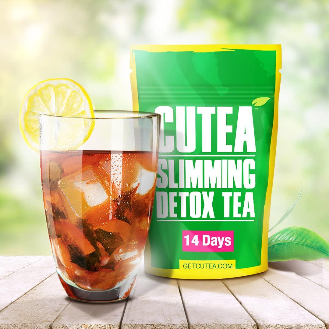 CUTEA Detox Weight Loss Tea - 14 Day Cleanse - Natural Herbal Tea Supplement - Burn Fat and Boost Energy - Control Appetite and Cleanse The Body with Rich Antioxidants -Reduce Belly Fat for Women and Men.