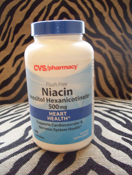 CVS Niacin Inositol Hexanicotinate 500 mg, Heart Health, 200 Capsules