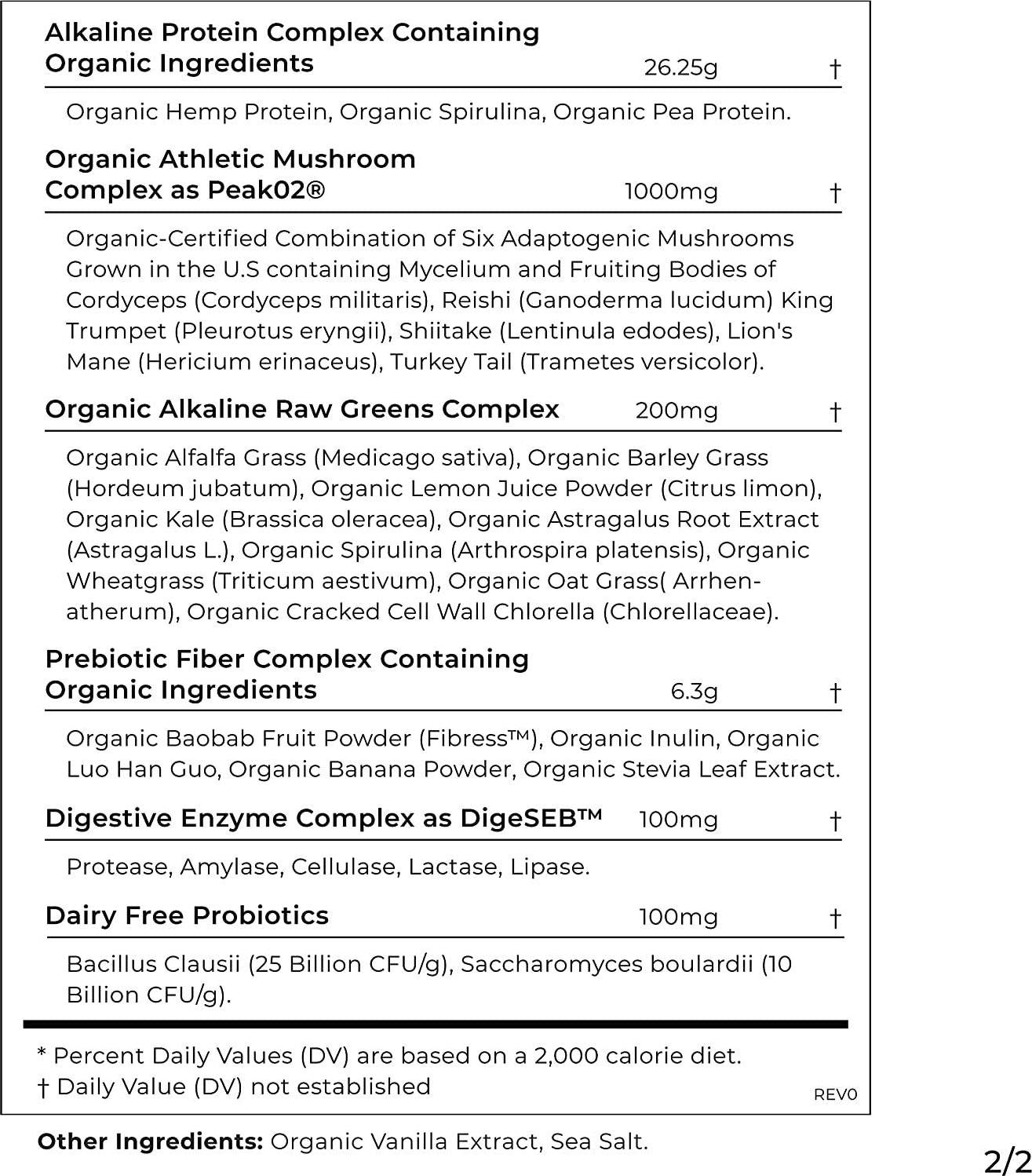 CYMBIOTIKA Plant-Based Protein Powder, Vanilla Flavored, 20g of Protein, 5g of Low Net Carbs, Take Pre or Post Workout, Soy-Free, Gluten-Free, Keto, Vegan - 2 lbs (Pack of 1)