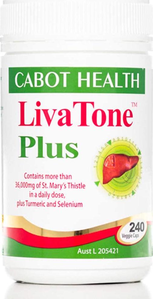 Cabot Health LivaTone Plus Ultra Potent 240 Vegetable Capsules