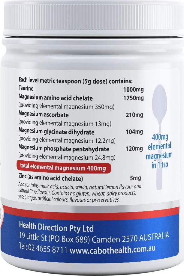 Cabot Health Magnesium Ultra Potent Citrus Powder 200g