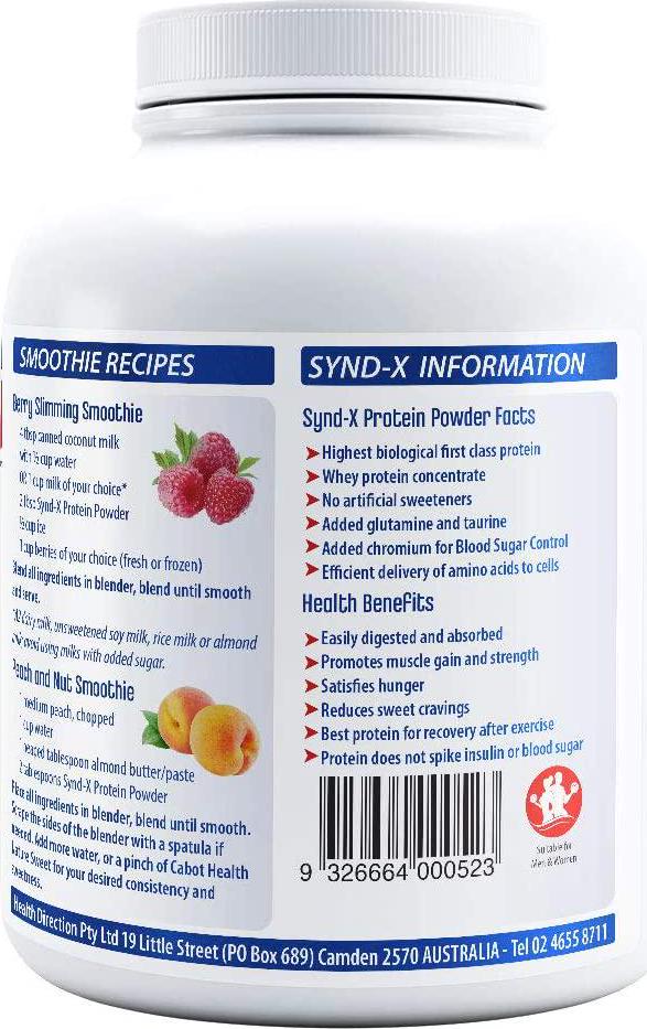 Cabot Health Synd X Protein Powder, Vanilla, 1 Kilogram