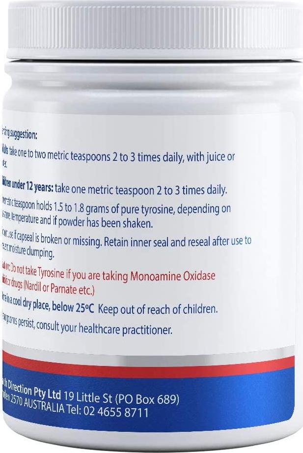 Cabot Health Tyrosine Pure Mood Food, 125 Grams