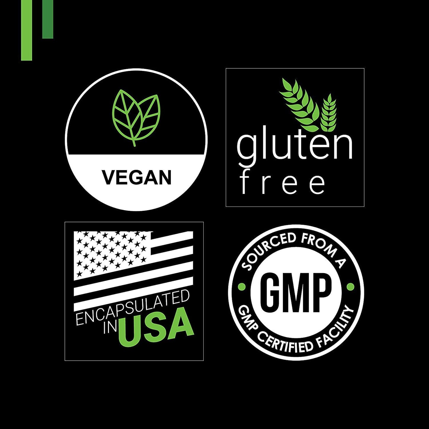 Caffeine 100mg, L-Theanine 200mg 120 Count (V-Capsules) / 120 Servings: Manufactured in a cGMP-Registered Facility in USA; Vegan and Gluten Free