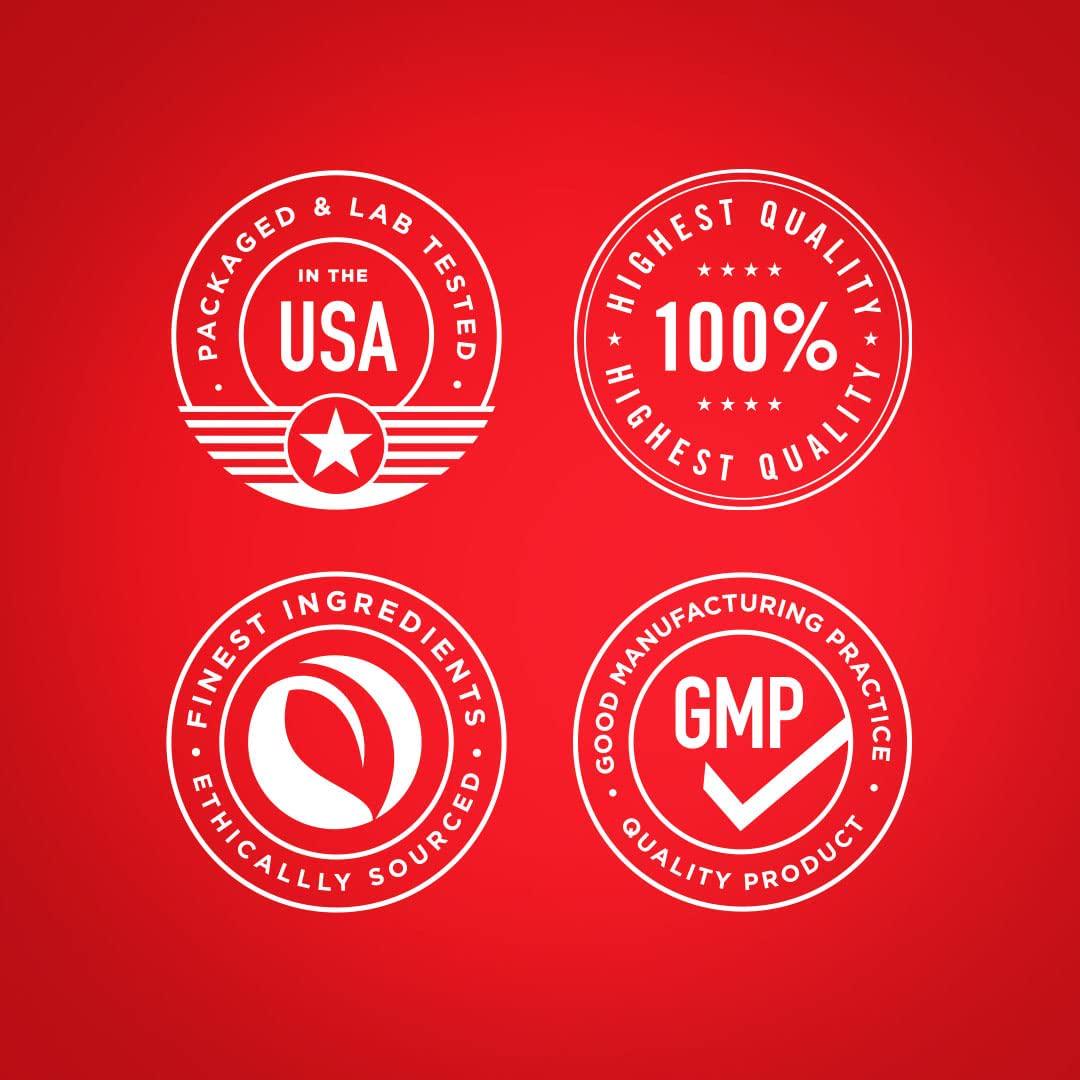 Caffeine Pills 200mg | 100 Tablets | Pre Workout Supplement | with Green Tea | by Piping Rock