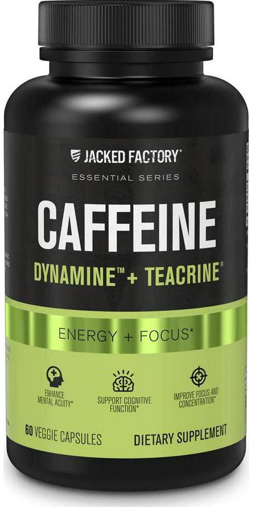 Caffeine Pills with Dynamine + TeaCrine - Nootropic Supplement for Improved Mental Focus, Energy and Clarity - 60 Capsules