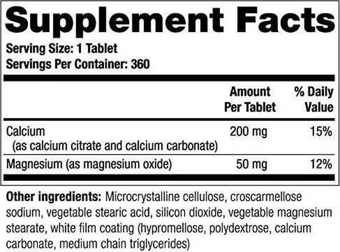 CalMag Thins Calcium Magnesium Supplement | Bone Health and Bone Strength Vitamin | 360 Tablets - Made in The USA and NSF Certified