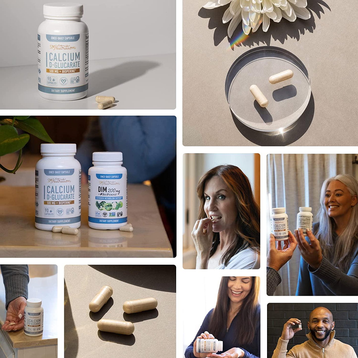 Calcium D Glucarate 500mg 90 Veggie Capsules (3-Month Supply) CDG for Liver Detox and Cleanse, Metabolism, Hormone Balance, Menopause Support.* Vegan.org Certified, Non-GMO, Gluten-Free - SM Nutrition