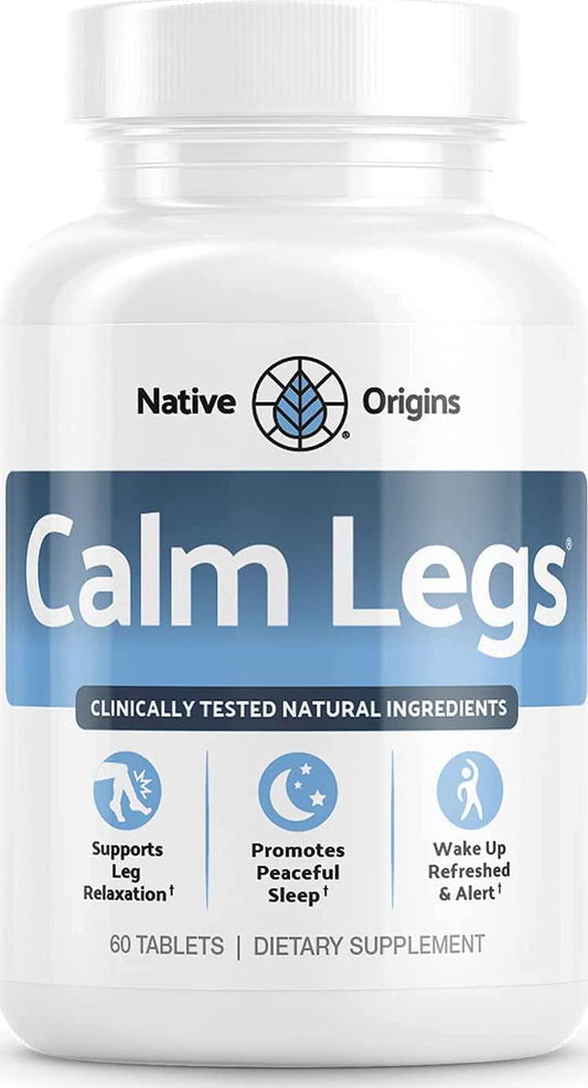 Calm Legs Natural for Natural Itching, Crawling, Tingling and Agitated Leg with Iron, Magnesium, and Valerian Root (60 Tablets)…