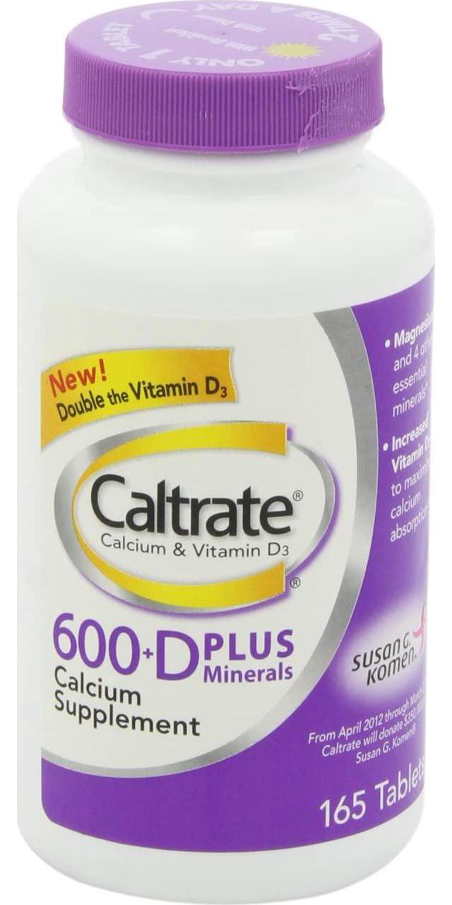 Caltrate 600+D3 Plus Minerals Calcium and Vitamin D3 Supplement (165-Count Tablets)