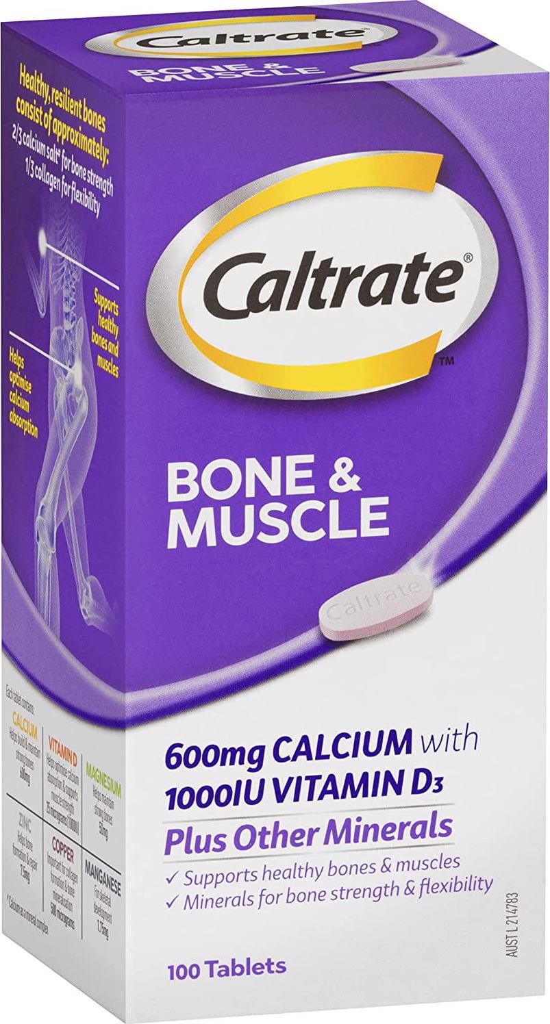 Caltrate Bone And Muscle Health Tablets, Multi 100 Count (Pack of 1)