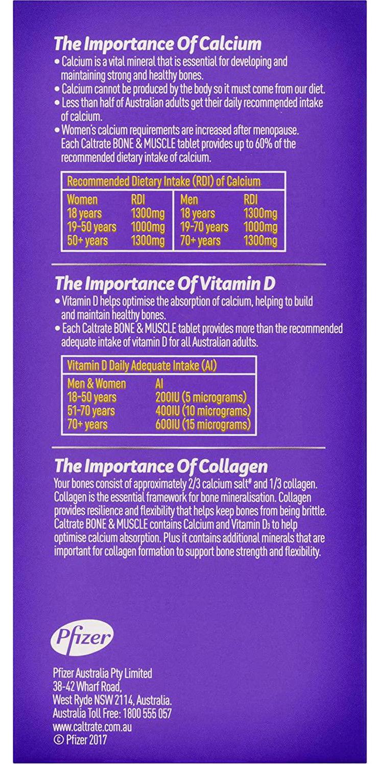 Caltrate Bone And Muscle Health Tablets, Multi 100 Count (Pack of 1)