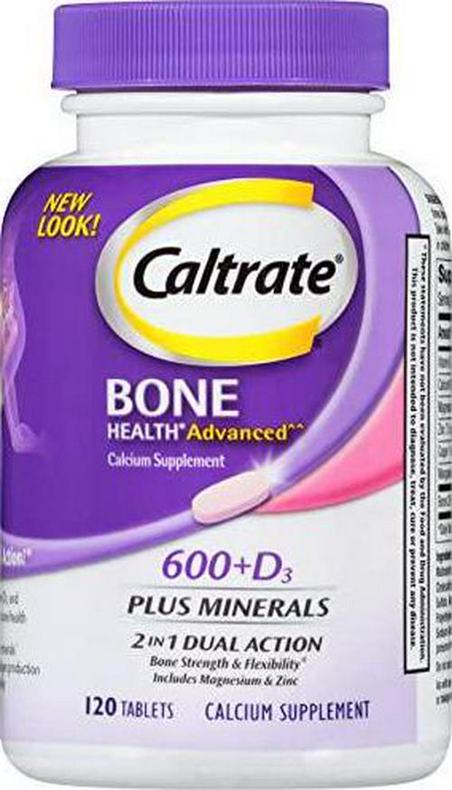 Caltrate Calcium and Vitamin D3 Supplement 600+D3 Plus Minerals Tablet, 600 mg (120 Count)