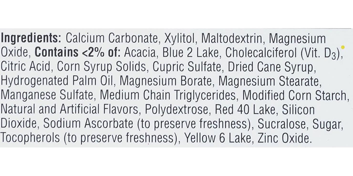 Caltrate Calcium and Vitamin D3 Supplement 600+D3 Plus Minerals Chewable Tablet, 600mg (Cherry, Orange, and Fruit Punch Flavors, 60 Count)