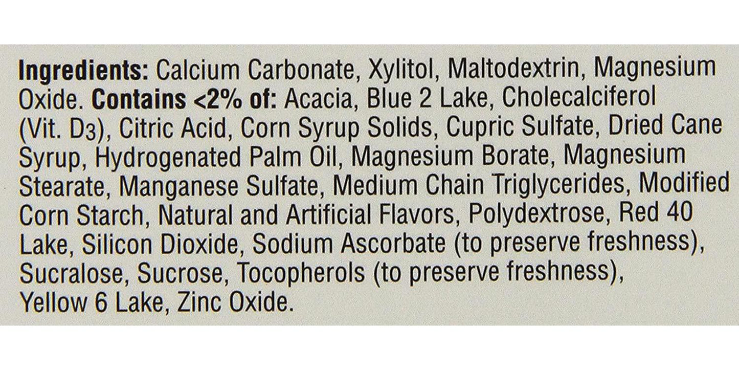 Caltrate Calcium and Vitamin D3 Supplement 600+D3 Plus Minerals Chewable Tablet, 600mg (Cherry, Orange, and Fruit Punch Flavors, 60 Count)