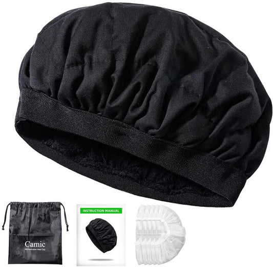 Camic Flaxseed Deep Conditioning Heat Cap Safe Microwave Hot Cap Treatment Steam Cap