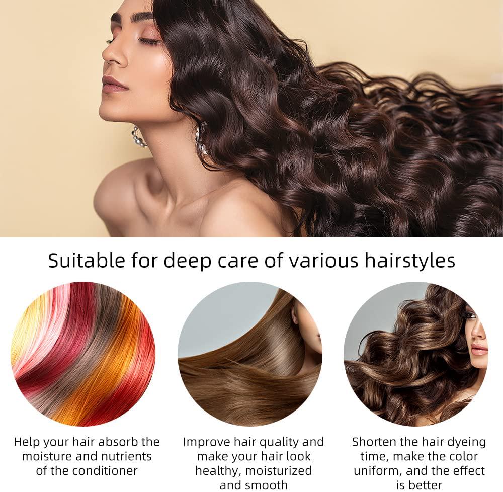 Camic Flaxseed Deep Conditioning Heat Cap Safe Microwave Hot Cap Treatment Steam Cap