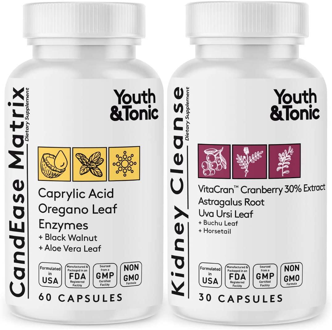 CandEase Matrix Pills and Kidney Cleanse Bundle 2 Pack | Supports Body Cleansing and Maintains Urinary Tract and Bladder Health