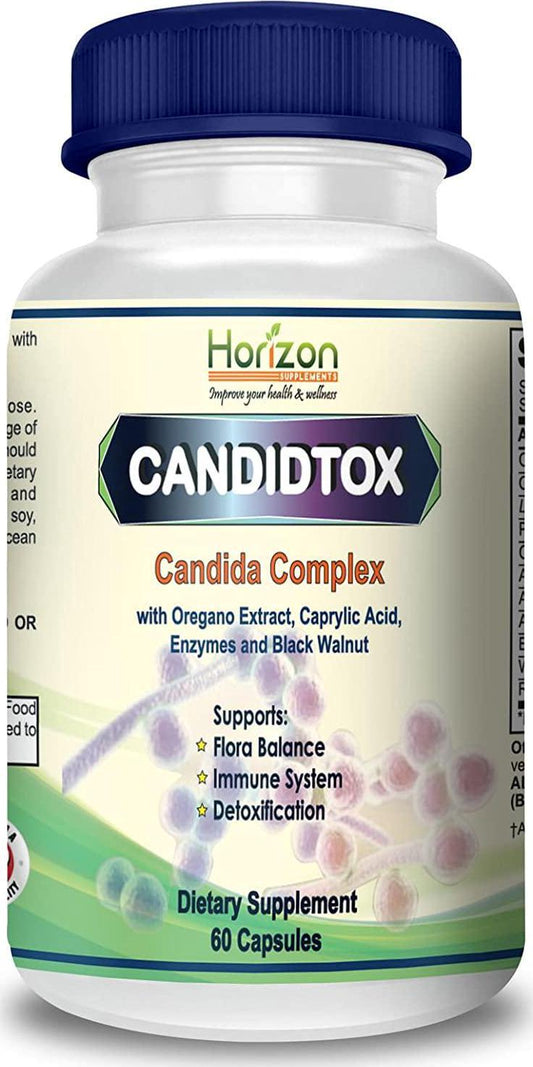 Candida Cleanse Support and Detox with Natural Herbs, probiotics and Oregano Oil. Extra Strength Candida Supplements for Men and Women.