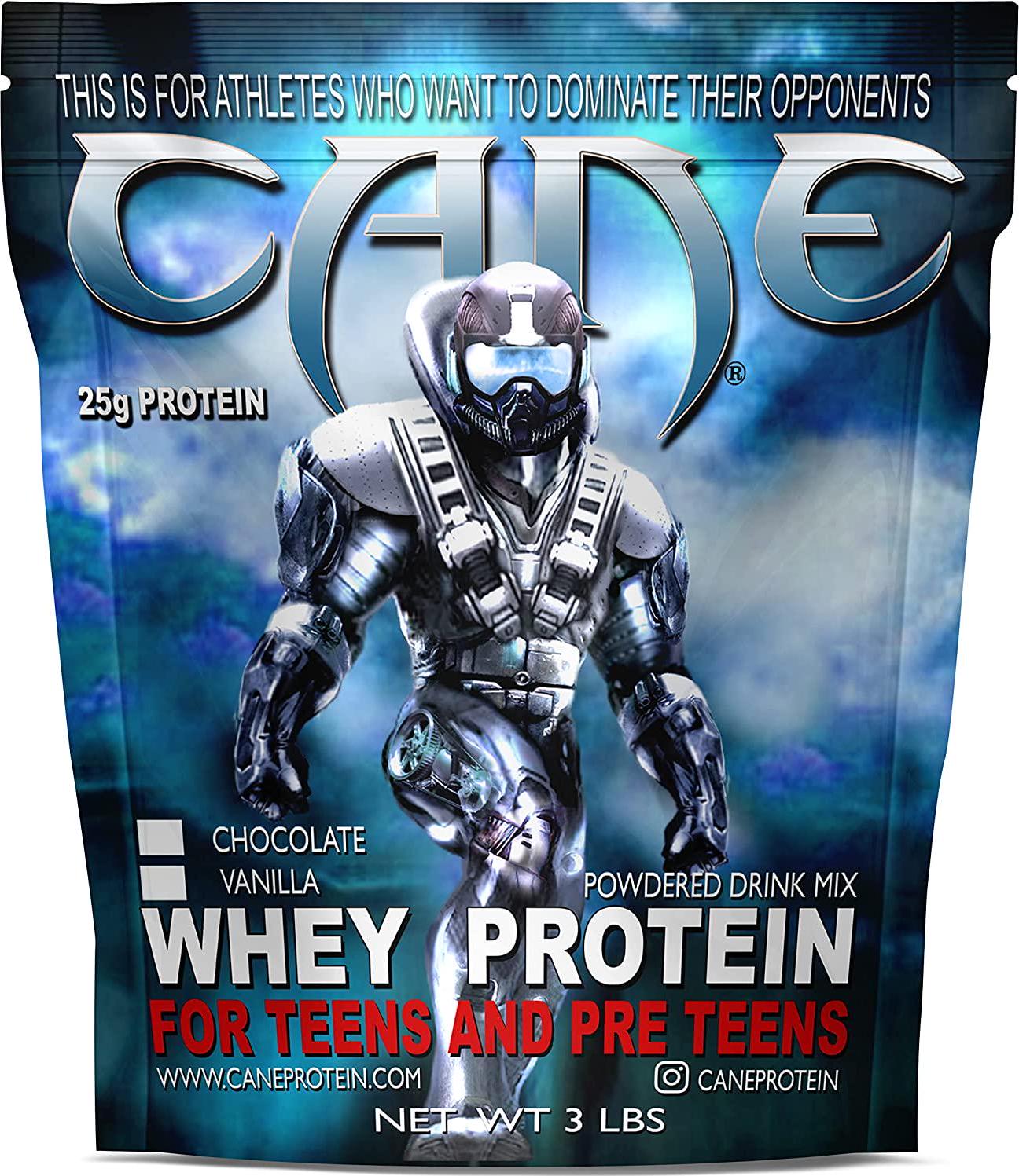 Cane Protein - Vanilla Whey Powdered Drink Mix Used by Professional Athletes - 3 LBS (41 Servings)