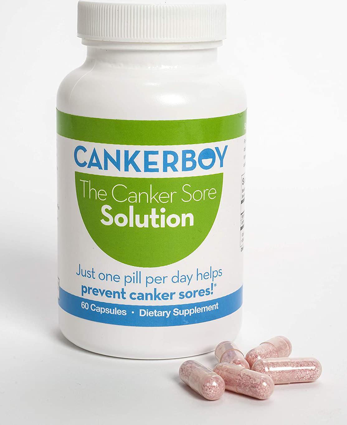 Cankerboy Canker Sore 2 Month Treatment with Vitamin B12 and L-Lysine to Reduce and Eliminate Recurring Canker sores 60 Count