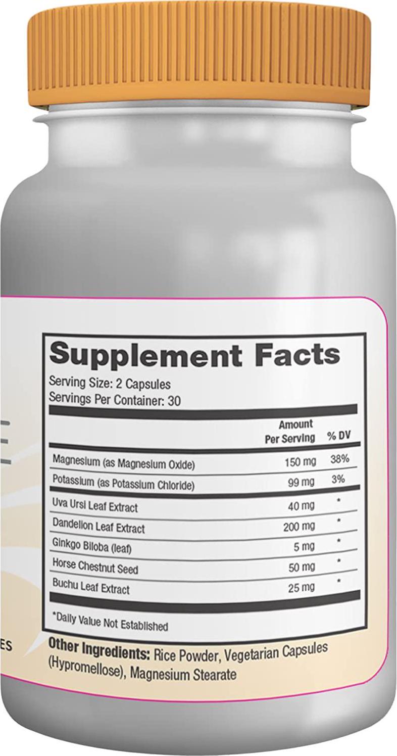 Capisette Water Retention Support - Reduces Swollen Feet, Ankles, and Legs - Reduce Swelling and Fluid Retention from Edema. Includes: Potassium, Dandelion Root, and More- Dietary Supplement (60 capsules)