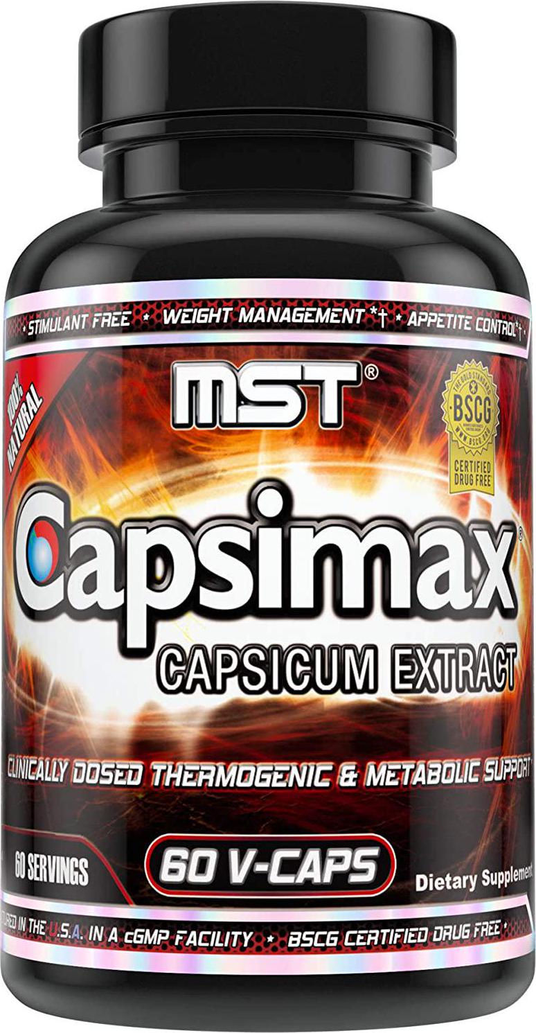 Capsimax Supplement 100mg V Capsules, 60 Servings by MST - Clinically Dosed Weight Management, Thermogenic, Appetite Control, Calorie Burning, Metabolic Health, Stimulant Free. BSCG Certified