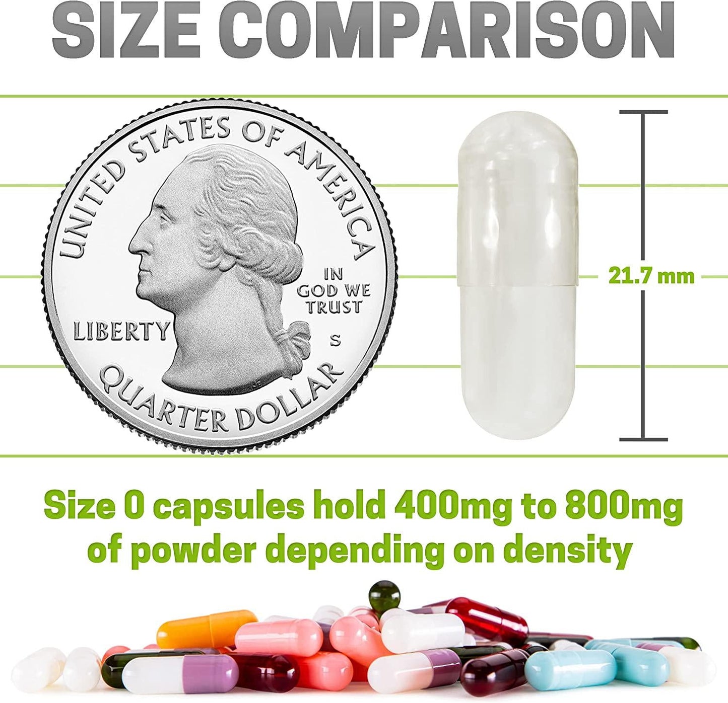 Capsules Express- Delayed Release Size 0 Empty Vegan Capsules Kosher and Halal Certified - Gluten-Free Vegetarian/Vegetable Pill Capsule - DIY Powder Filling (500)
