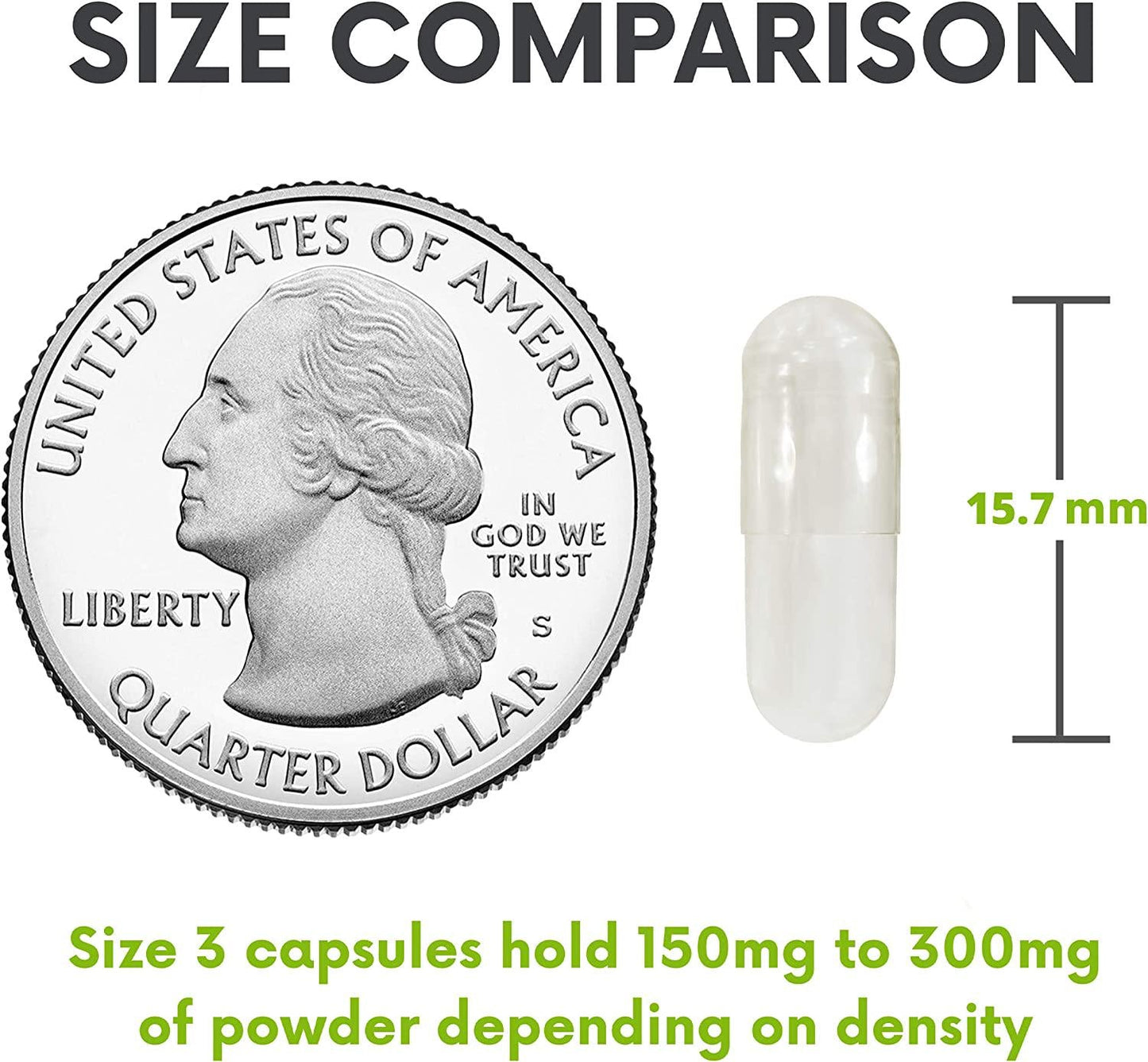 Capsules Express- Size 3 Clear Empty Vegan Capsules 500 Count - Kosher and Halal - Vegetarian/Vegetable Pill Capsule - DIY Powder Filling