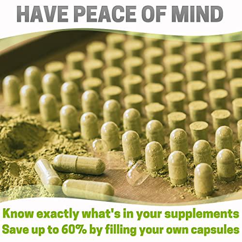 Capsules Express- Size 3 Green and Yellow Empty Gelatin Capsules- Kosher Certified - Gluten-Free Pure Bovine Gelatin Pill Capsule - DIY Powder Filling (500)