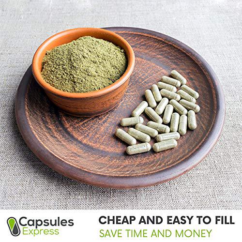 Capsules Express- Size 5 White Empty Gelatin Capsules - Kosher - Pure Gelatin Pill Capsule - DIY Powder Filling (1000)