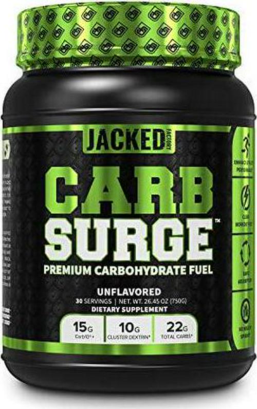 Carb Surge Carbohydrate Powder - Clean Workout Fuel w/ Carb10 Pea Starch and Cluster Dextrin for Enhanced Performance, Lean Muscle Mass, and More - Unflavored, 30 SV