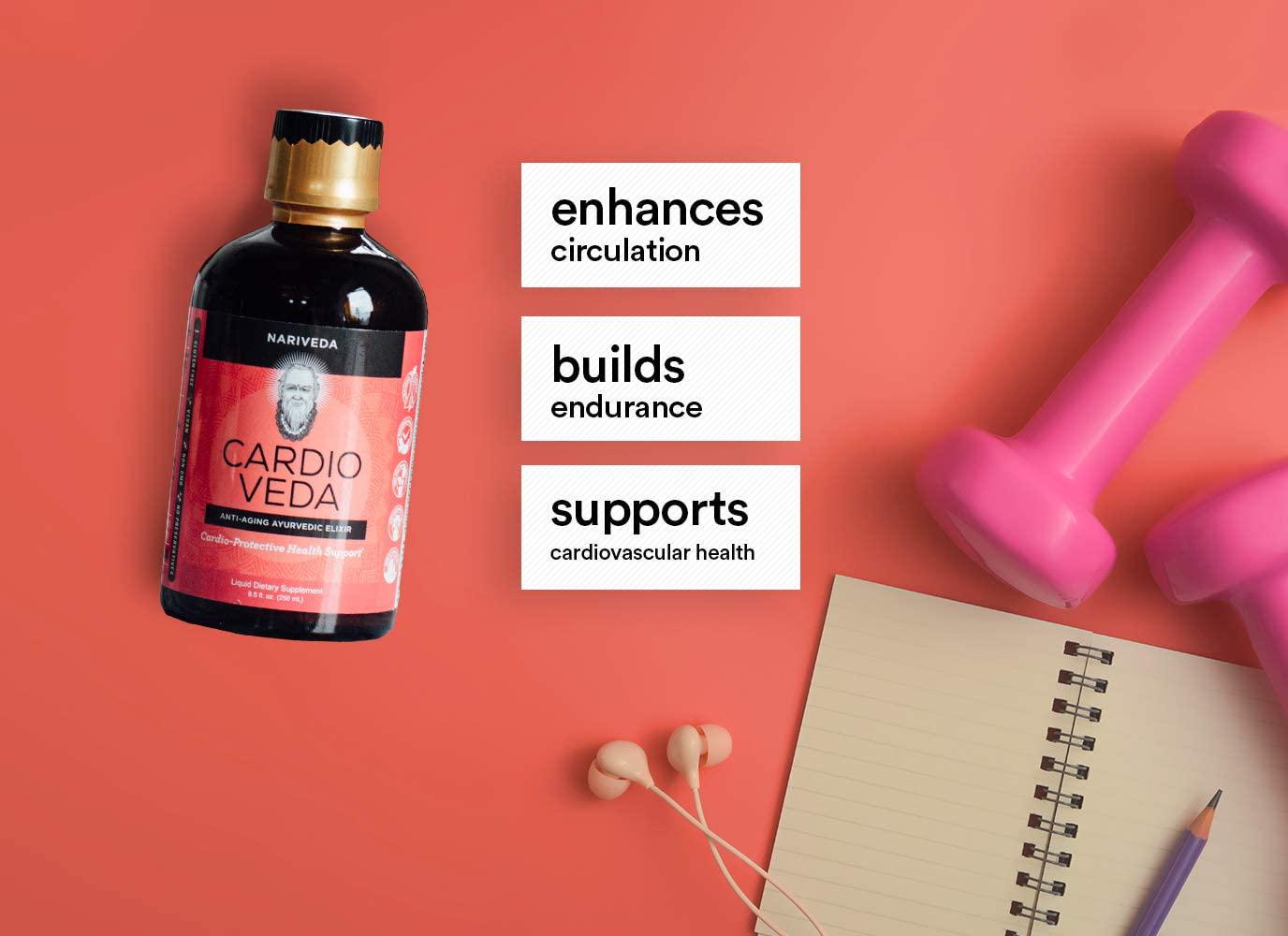 Cardio Veda by Nariveda | Ayurvedic Heart and Circulation Support from Nourishing Plant-Based Patented Nutrients | Supports Healthy Cellular and Cholesterol Lowering Vein and Blood Pressure Support